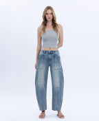 High Rise Barrel Jeans