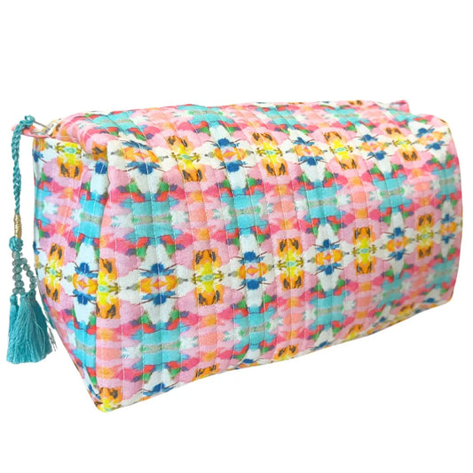 Large Summer Pink cosmetic bag