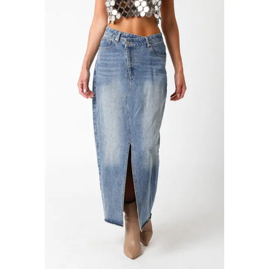 Denim Maxi Skirt
