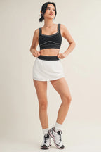 White Athletic Skort