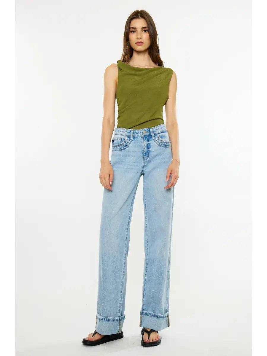 Low Rise Straight Jeans Kan can