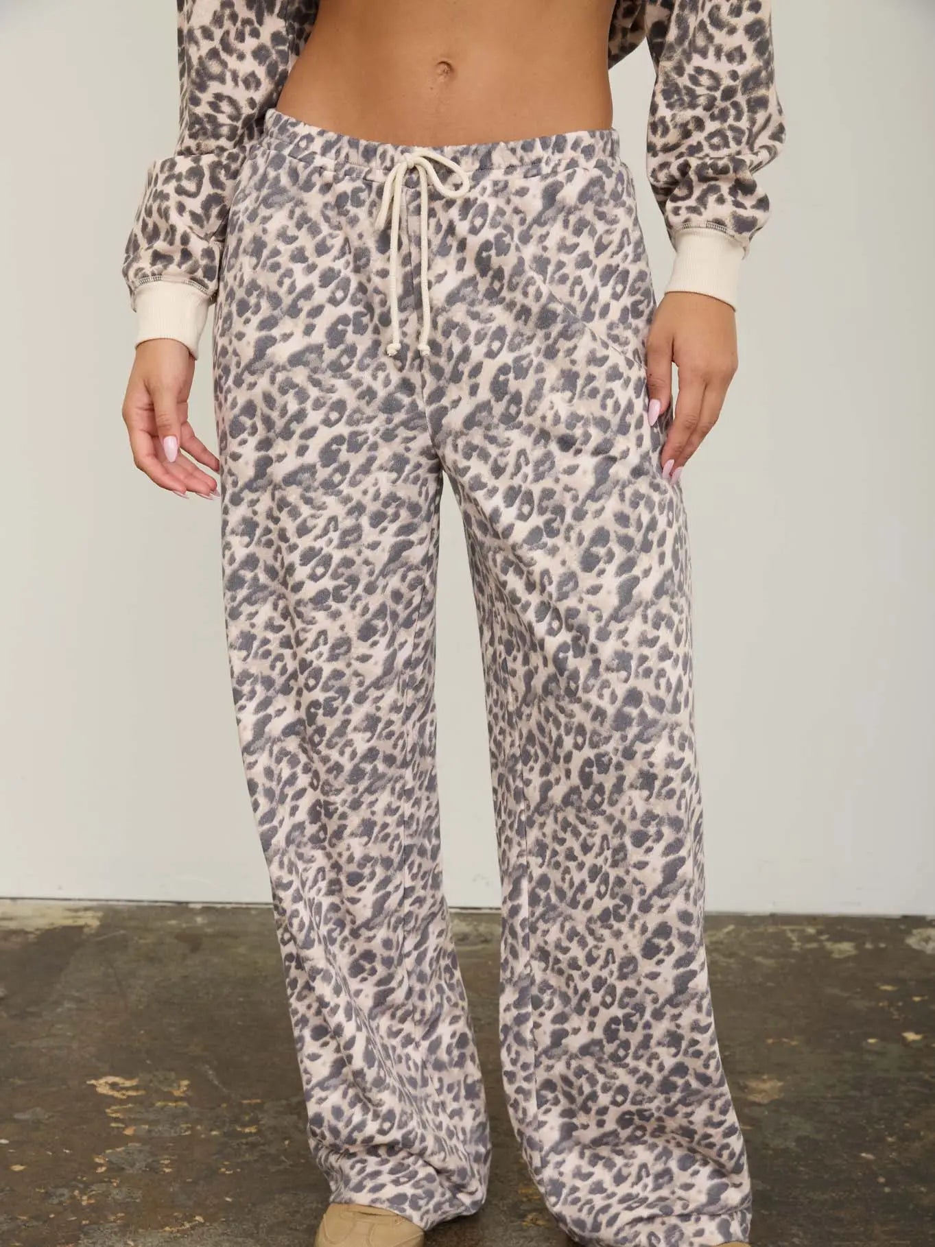 Leopard Drawstring Pants