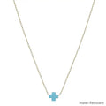 Gold with Teal Cross